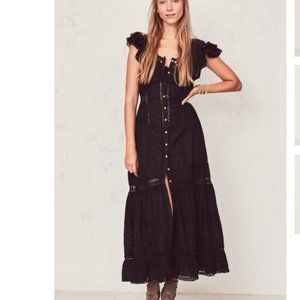 LoveShackFancy black Valentina Dress size xs